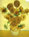 Bodegón Jarrón con Quince Girasoles Vincent van Gogh Impresionismo Flores